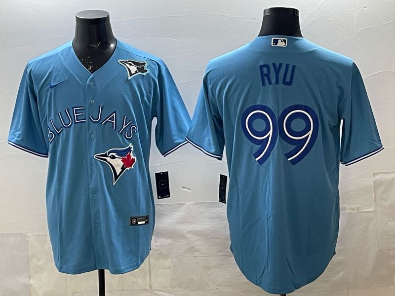 Men 2025 Toronto Blue Jays #99 Ryu Blue Game Nike MLB Jersey style 03->toronto blue jays->MLB Jersey